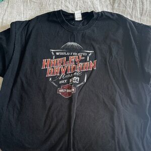Harley-Davidson Black and Red Graphic Tee